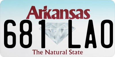 AR license plate 681LAO