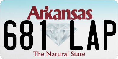 AR license plate 681LAP
