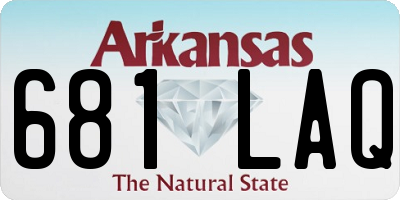 AR license plate 681LAQ
