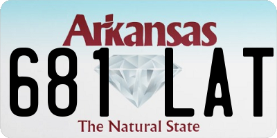AR license plate 681LAT