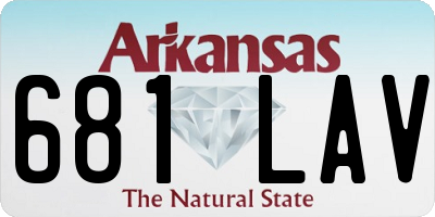AR license plate 681LAV