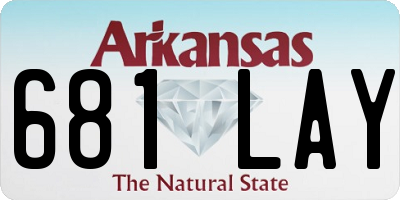 AR license plate 681LAY