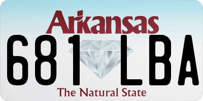 AR license plate 681LBA
