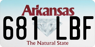 AR license plate 681LBF