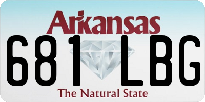 AR license plate 681LBG