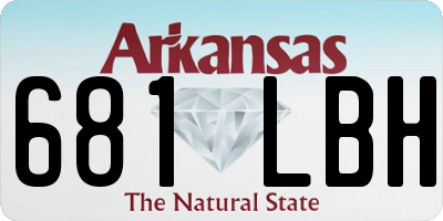 AR license plate 681LBH