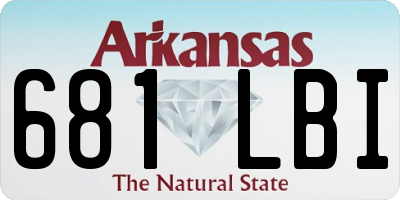 AR license plate 681LBI