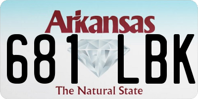 AR license plate 681LBK