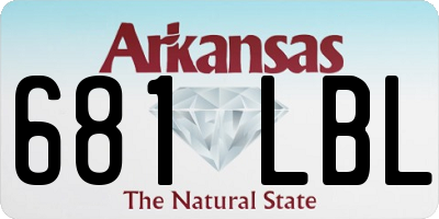 AR license plate 681LBL