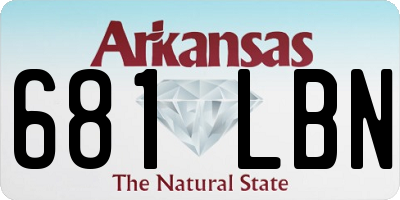 AR license plate 681LBN