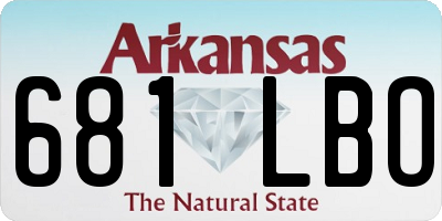 AR license plate 681LBO