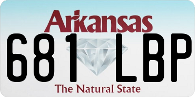 AR license plate 681LBP