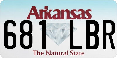 AR license plate 681LBR