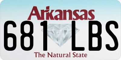 AR license plate 681LBS