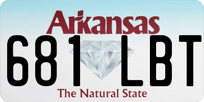 AR license plate 681LBT