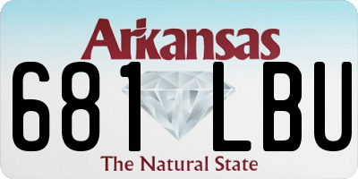 AR license plate 681LBU