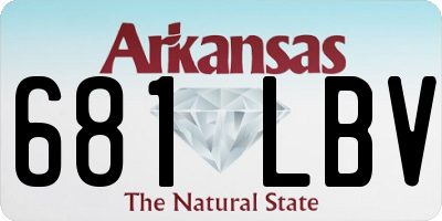 AR license plate 681LBV
