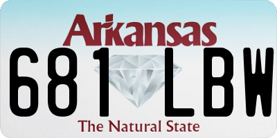 AR license plate 681LBW