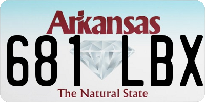 AR license plate 681LBX