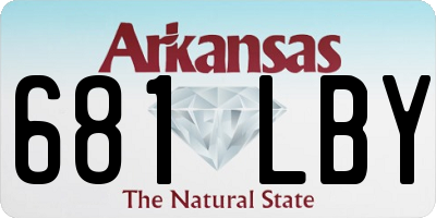 AR license plate 681LBY