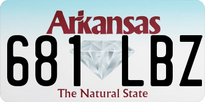 AR license plate 681LBZ