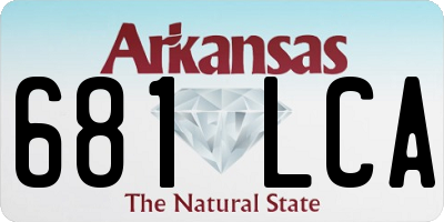 AR license plate 681LCA