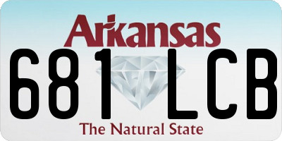 AR license plate 681LCB