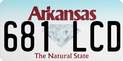 AR license plate 681LCD