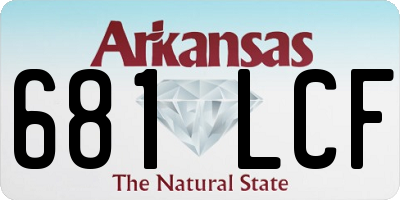 AR license plate 681LCF