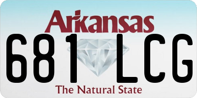 AR license plate 681LCG