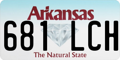 AR license plate 681LCH