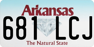 AR license plate 681LCJ