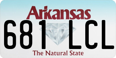 AR license plate 681LCL