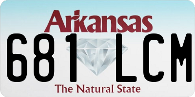 AR license plate 681LCM