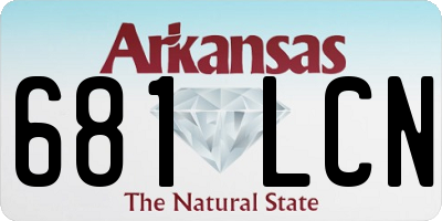AR license plate 681LCN