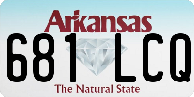 AR license plate 681LCQ