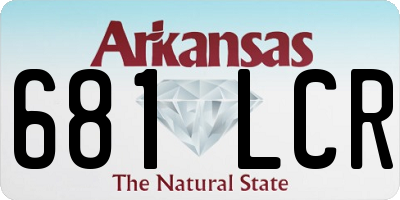 AR license plate 681LCR