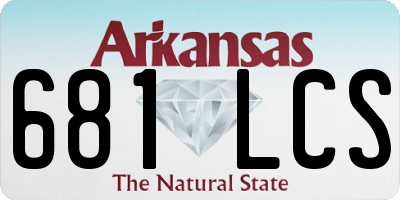 AR license plate 681LCS