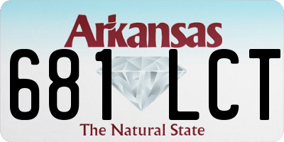AR license plate 681LCT