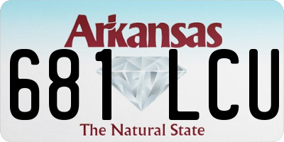 AR license plate 681LCU