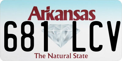 AR license plate 681LCV