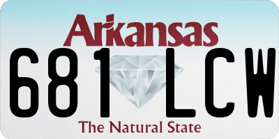 AR license plate 681LCW