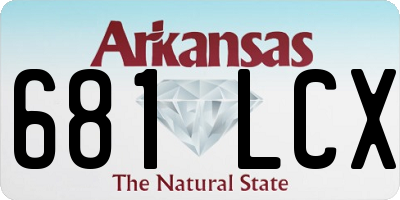 AR license plate 681LCX