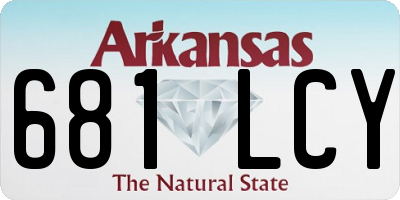 AR license plate 681LCY