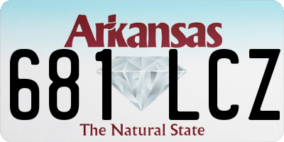 AR license plate 681LCZ