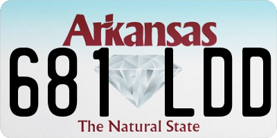 AR license plate 681LDD