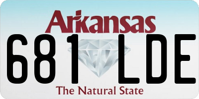 AR license plate 681LDE