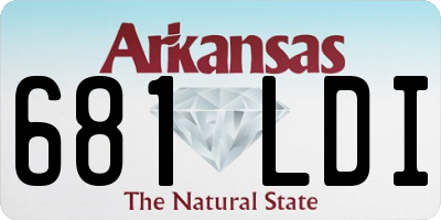 AR license plate 681LDI
