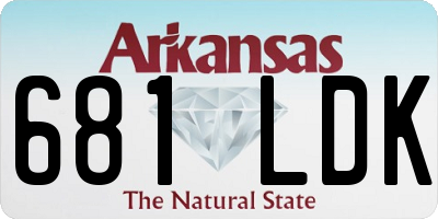 AR license plate 681LDK