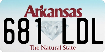 AR license plate 681LDL